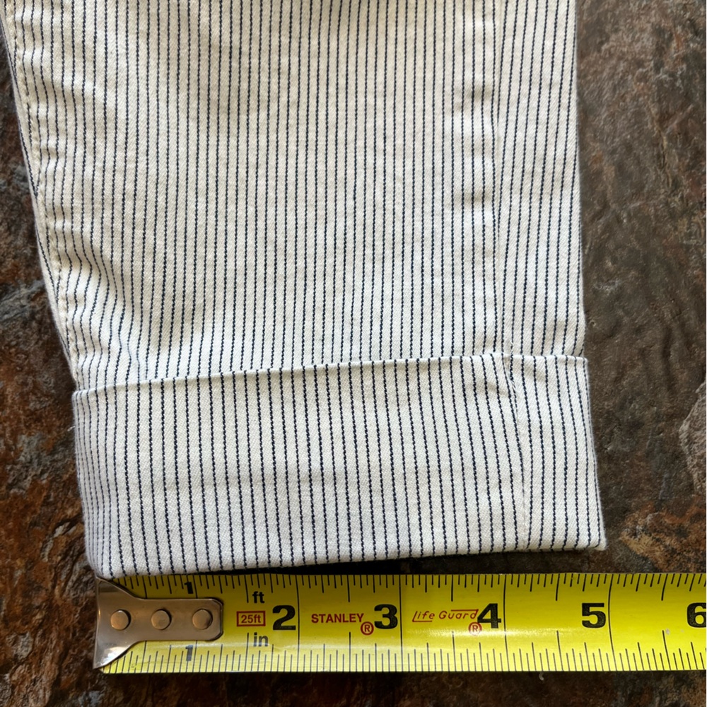 Women’s Summum pinstripe cotton cuffed coastal trousers. Size 32( XS/2 USA) - Picture 12 of 16